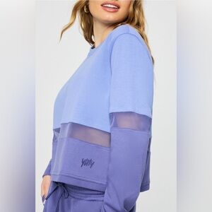 Yitty Cozy Fleece Mesh-Paneled Sweatshirt - Size XL